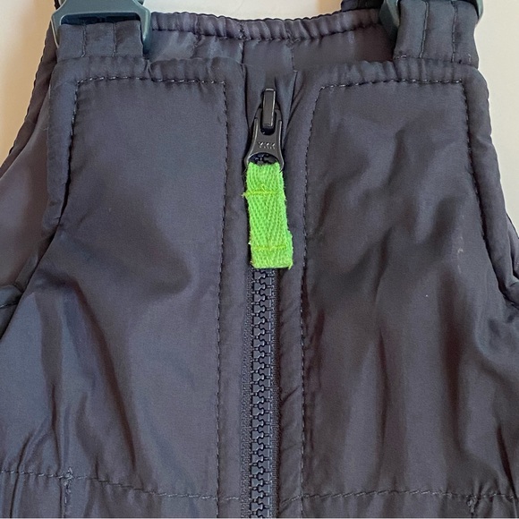 Snow Pants Size 18 months Bibs Ski Overalls navy Blue white monster face knees - Picture 7 of 14